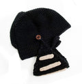 Buttons Unisex Crochet Knit Black Ski Beanie Wool Roman Knight Hat Mask Cap - Oh Yours Fashion - 3