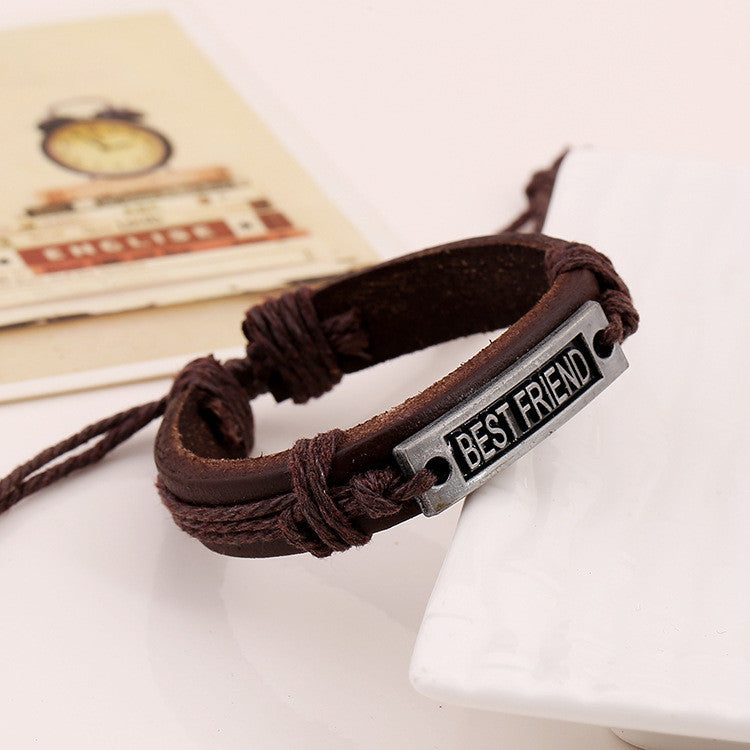 BESTFRIEND Woven Leather Bracelet - Oh Yours Fashion - 2