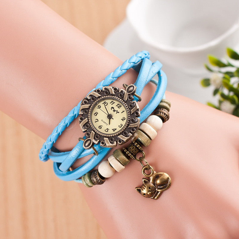 Cute Cat Multilayer Bracelet Watch - Oh Yours Fashion - 9