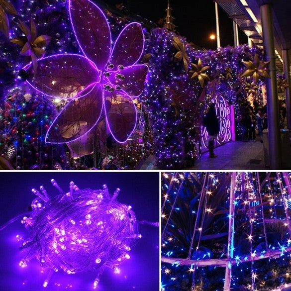 New Arrival 10M 100 LED Purple Lights Decorative Christmas Party Twinkle String 220V EU - Oh Yours Fashion