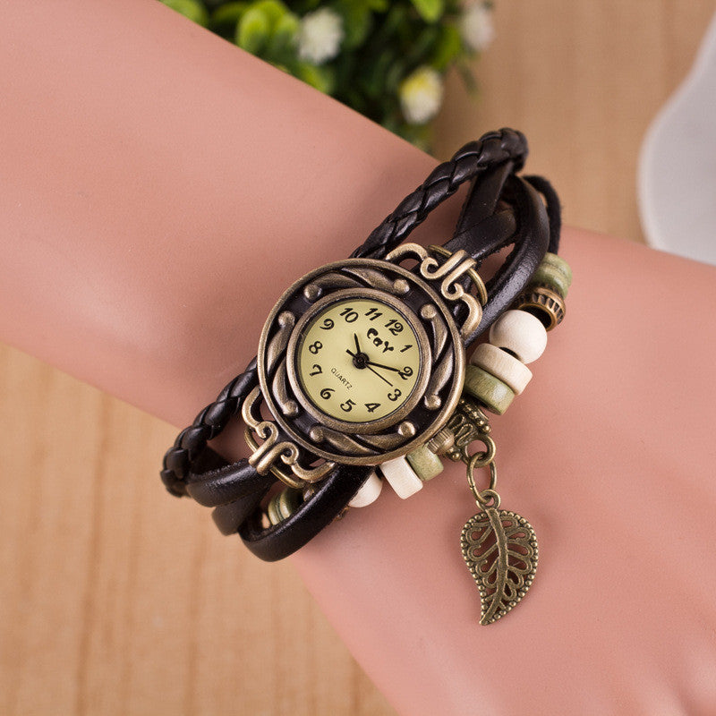 Hollow Out Leaf Multilayer Watch - Oh Yours Fashion - 6