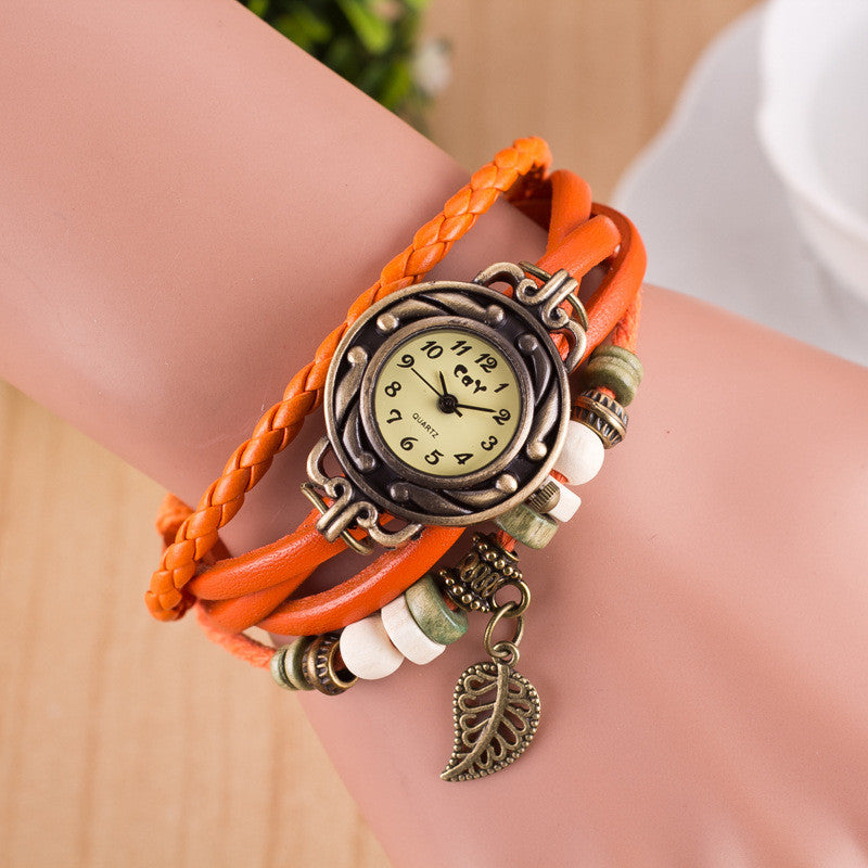 Hollow Out Leaf Multilayer Watch - Oh Yours Fashion - 7