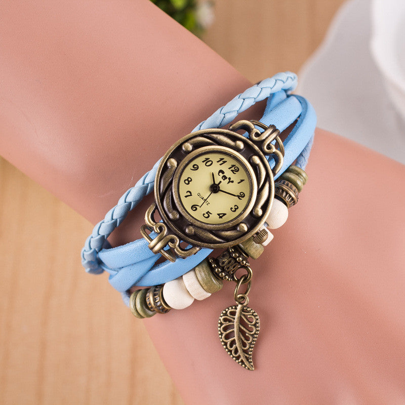 Hollow Out Leaf Multilayer Watch - Oh Yours Fashion - 10