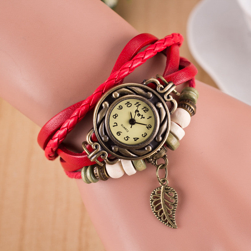 Hollow Out Leaf Multilayer Watch - Oh Yours Fashion - 2