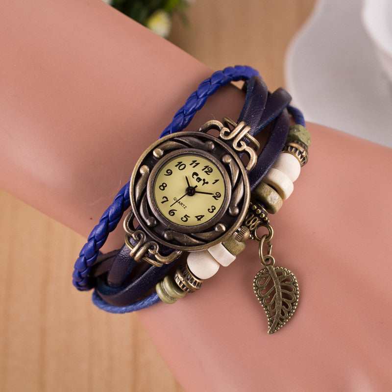Hollow Out Leaf Multilayer Watch - Oh Yours Fashion - 5