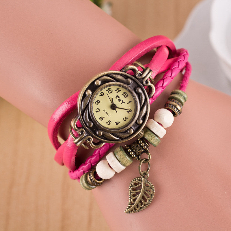 Hollow Out Leaf Multilayer Watch - Oh Yours Fashion - 9