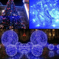 10M 100 LED Blue Lights Decorative Christmas Party Festival Twinkle String Lamp Bulb With Tail Plug 220V EU - Oh Yours Fashion - 1