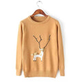 Scoop Ribbed Knit Cartoon Pattern Loose Pullover Short Sweater - Oh Yours Fashion - 5