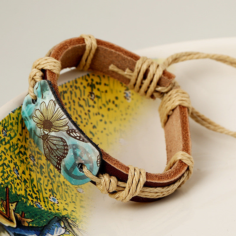 Hot Style Pyrograph Leather Bracelet - Oh Yours Fashion - 2