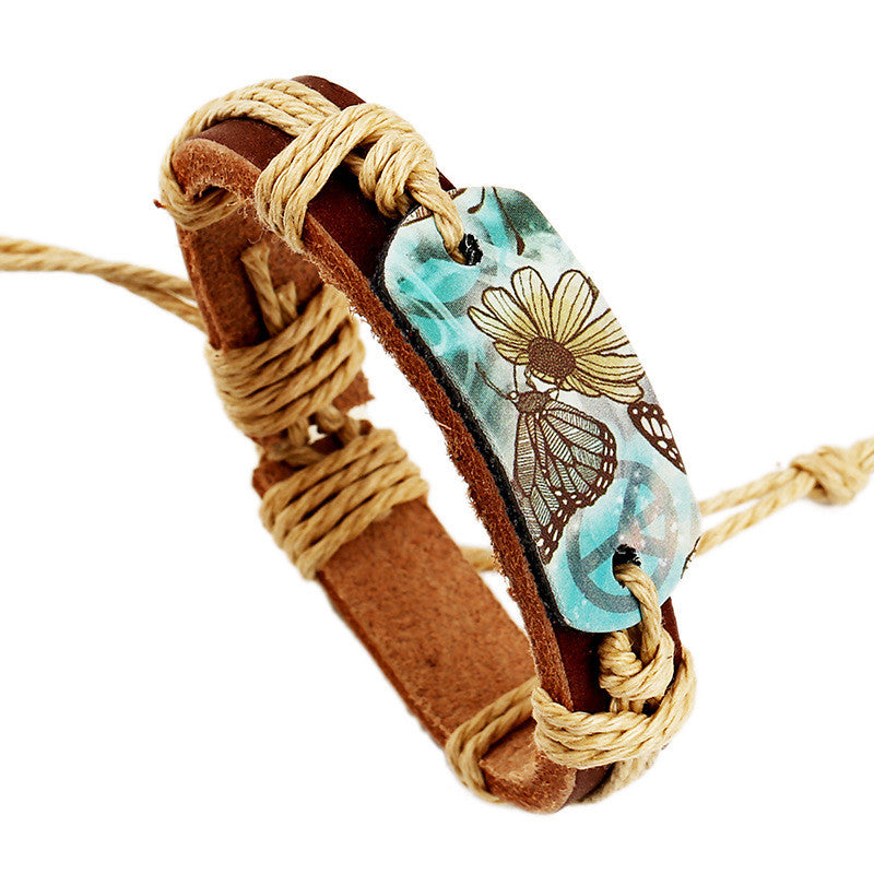 Hot Style Pyrograph Leather Bracelet - Oh Yours Fashion - 1