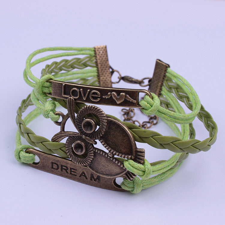 Green Love Dream Owl Handmade Bracelet - Oh Yours Fashion - 2