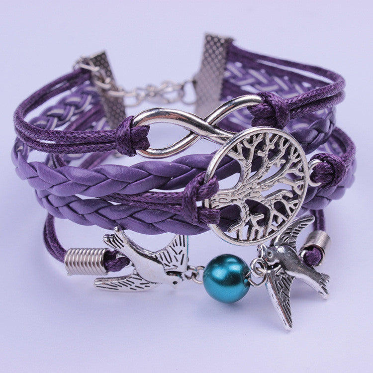 Purple Dove Tree Of Life Bracelet - Oh Yours Fashion - 1