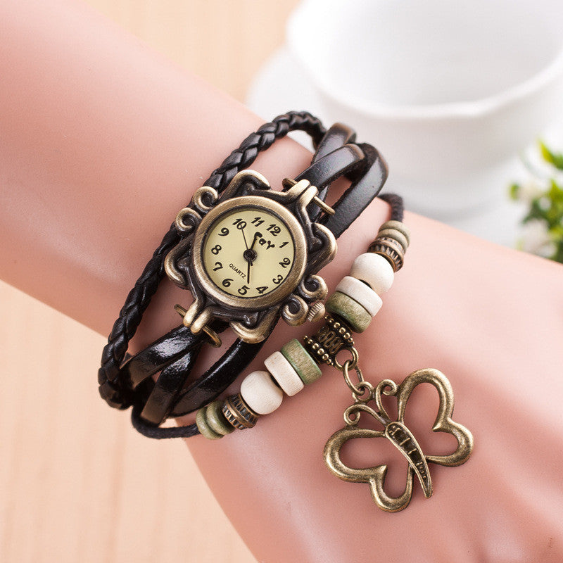 Hollow Out Butterfly Multilayer Watch - Oh Yours Fashion - 1