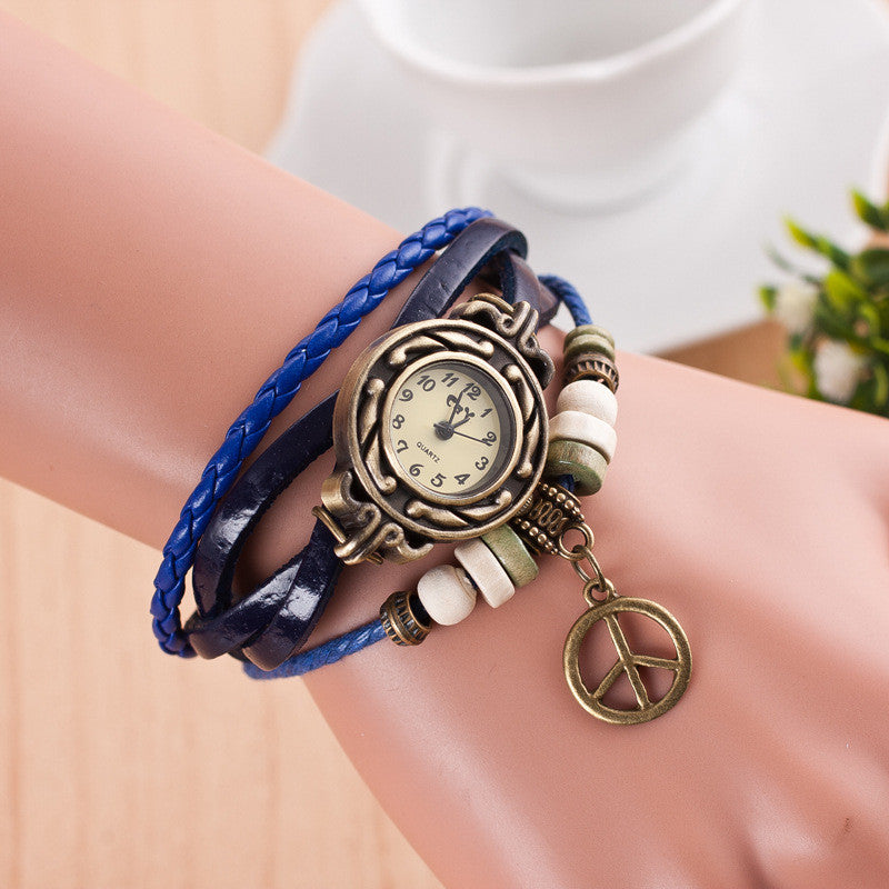 Peace Mark Multilayer Bracelet Watch - Oh Yours Fashion - 4