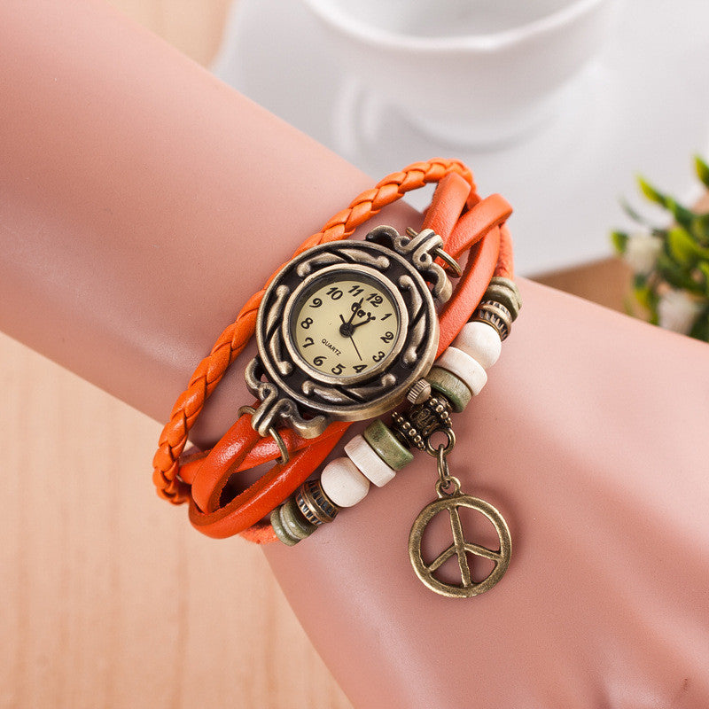 Peace Mark Multilayer Bracelet Watch - Oh Yours Fashion - 7
