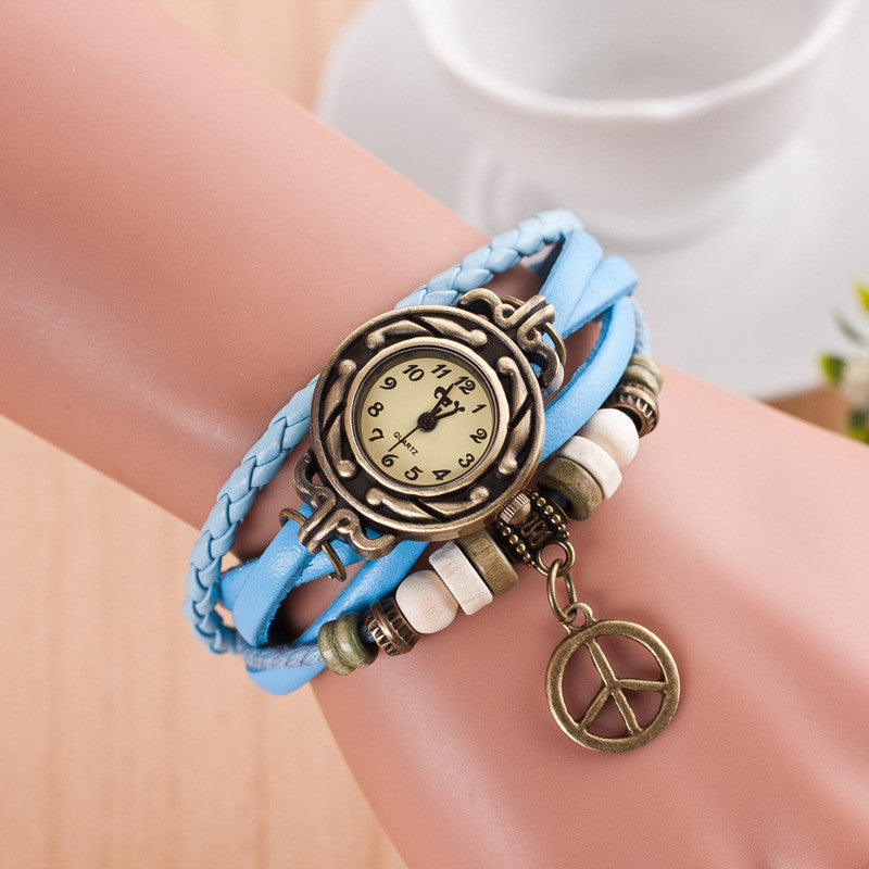 Peace Mark Multilayer Bracelet Watch - Oh Yours Fashion - 8