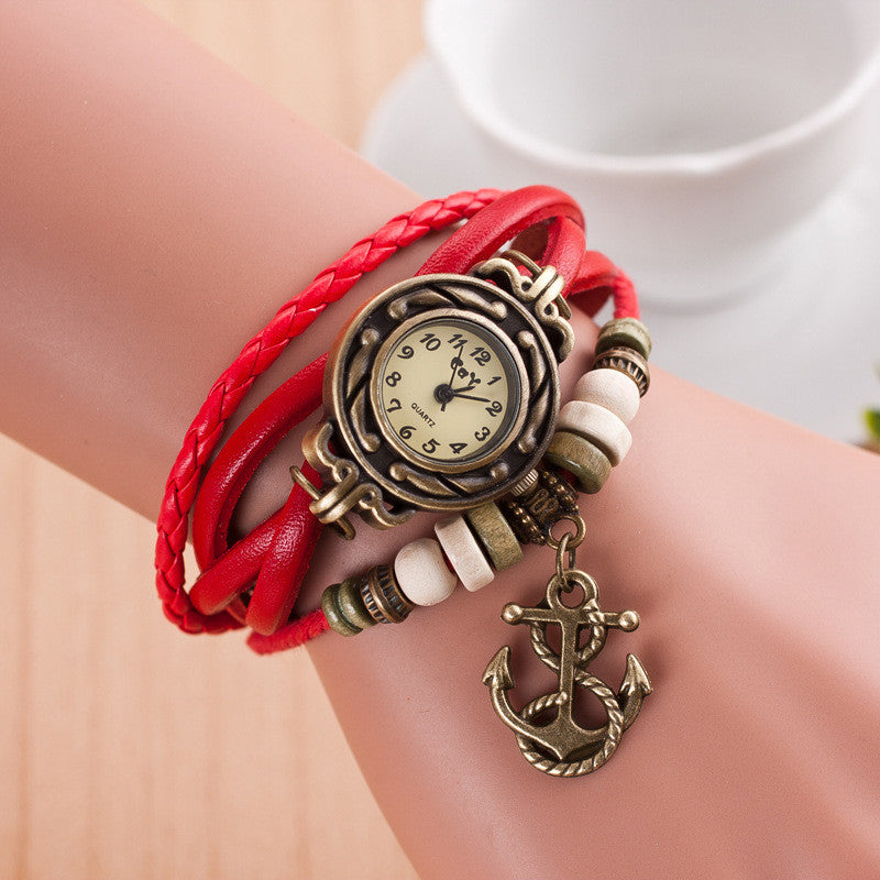 Retro Anchor Pattern Punk Watch - Oh Yours Fashion - 7