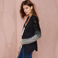 Gradually Changing Color Sequin Slim OL Women Blazer Coat - Oh Yours Fashion - 5