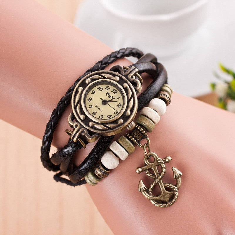 Retro Anchor Pattern Punk Watch - Oh Yours Fashion - 1