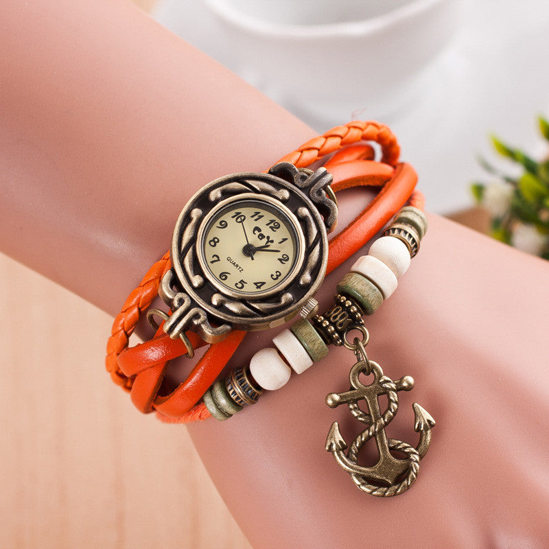 Retro Anchor Pattern Punk Watch - Oh Yours Fashion - 4