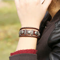 Personality Skull Leather Woven Bracelet - Oh Yours Fashion - 3