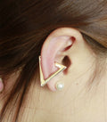 Exaggerate Triangle Ear Clip Earrings - Oh Yours Fashion - 2