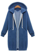 Hooded Long Sleeves Mid-length Zipper String Coat - OhYoursFashion - 5