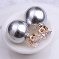 Fashion Crystal Zircon Double Pearl Earring - Oh Yours Fashion - 8