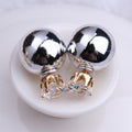 Fashion Crystal Zircon Double Pearl Earring - Oh Yours Fashion - 13