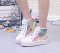 Sweet Sponge Thick Bottom Hollow Lace Sneakers - Oh Yours Fashion - 8
