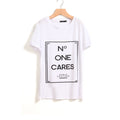 N Letters Flower Print Scoop Short Sleeves Fashion T-shirt - Oh Yours Fashion - 2