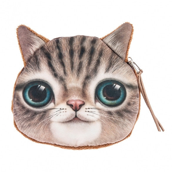 Hot Fashion Women Lady Girl 3D Cat Pattern Coin Purse Wallet Clutch Bag Cute Cat Change Purse - Oh Yours Fashion
