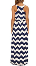 Striped Sleeveless Scoop Long Beach Dress - Oh Yours Fashion - 2