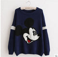 Mickey Print Fashion Scoop Long Sleeve Loose Students Sweater - Oh Yours Fashion - 6