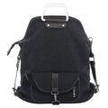 Foldable Pure Color Leather Hardware Canvas Backpack - Oh Yours Fashion - 4