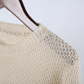 Round Collar Hollow Out Thin Casual Sweater - Oh Yours Fashion - 6