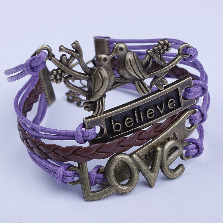 Love Birds Believe DIY Handmade Bracelet - Oh Yours Fashion - 1