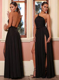 Shinning One Shoulder Backless Long Party Dress - OhYoursFashion - 3