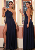 Shinning One Shoulder Backless Long Party Dress - OhYoursFashion - 8