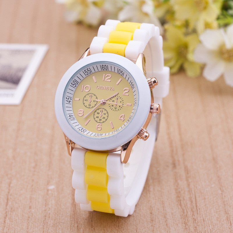 Double Color Silicone Fashion Watch - Oh Yours Fashion - 1