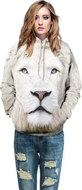 White Lion 3D Digital Printing Couple Hoodie - Oh Yours Fashion - 2