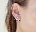 Retro Sector Geometry Triangle Earrings - Oh Yours Fashion - 1