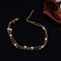 Pearl Copper Beads Single Anklet - Oh Yours Fashion - 2
