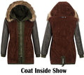 Faux Fur Collar Long Winter Hooded Coat - Oh Yours Fashion - 3