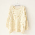Asymmetric Pullover Crochet Loose Solid Short Sweater - Oh Yours Fashion - 4
