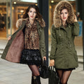 Faux Fur Collar Long Winter Hooded Coat - Oh Yours Fashion - 1