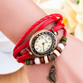 Retro Owl Pendant Woven Bracelet Watch - Oh Yours Fashion - 2