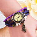 Retro Owl Pendant Woven Bracelet Watch - Oh Yours Fashion - 3