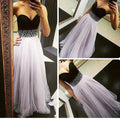 Sweat Strapless Patchwork Shinning Sequins Long Party Dress - OhYoursFashion - 2