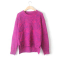 Fashion Long Sleeve Dip Hem Argyle Sweaters - Oh Yours Fashion - 7